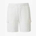 Mens Drawstring Jacquard Casual Shorts
