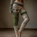 Womens 3D Digital-Print Sports Yoga Pants