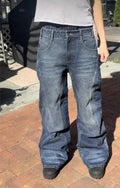 Mens Vintage Washed Distressed Jeans