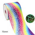 75mm Luminous Rainbow Bow - Fluorescent Ribbon