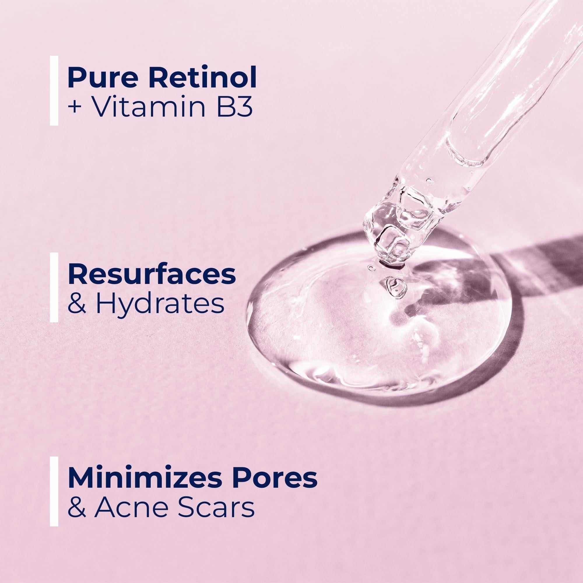 Resurfacing Retinol Serum for Face with Vitamin B3 Pure Retinol Serum Anti Age