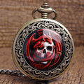 Classical Retro Plus-sized Skull Ceramic Pocket Watch