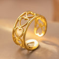 Stainless Steel Adjustable Open Ring For Women