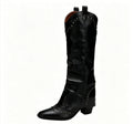 Retro Pointed-Toe Rivet Plus-Size Western Boots