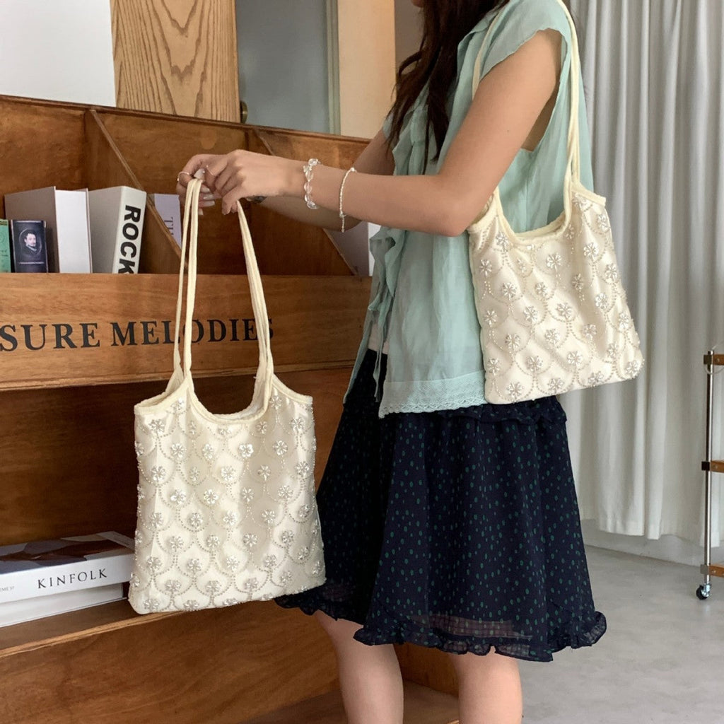 Embroidered Beaded Versatile Single-shoulder Bag