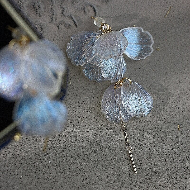 Handmade Acrylic Petal Pearl-Effect Versatile Earrings