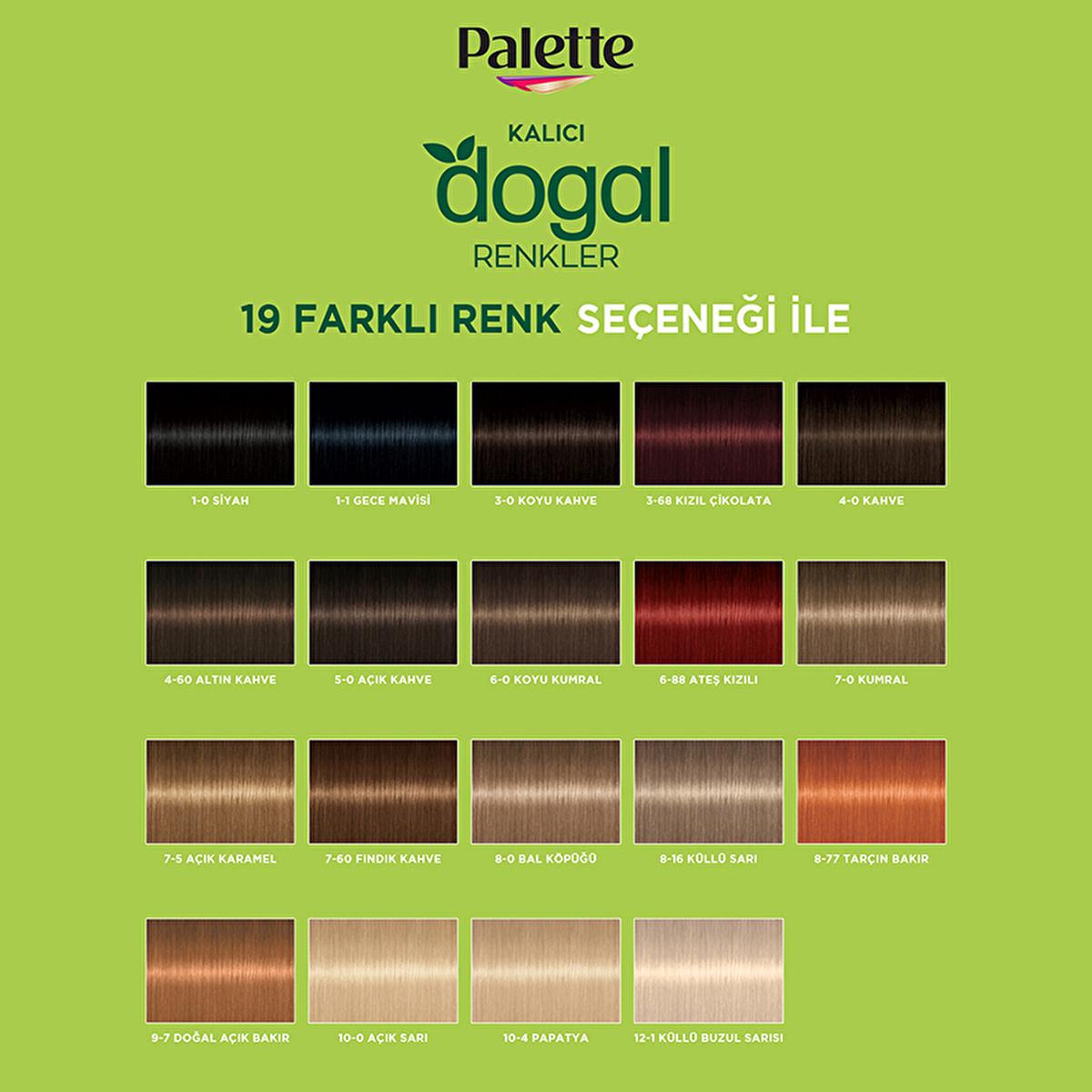 Palette Natural Hair Dye - Long-lasting Color with Natural Ingredients - 7-60 Fındık Kahve