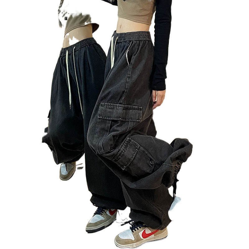 Hip-hop Denim Workwear American-style Vintage And Loose-fit