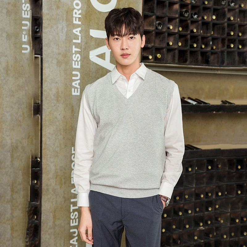 Pullover Knitting Men's Vest Autumn And Winter Clothing