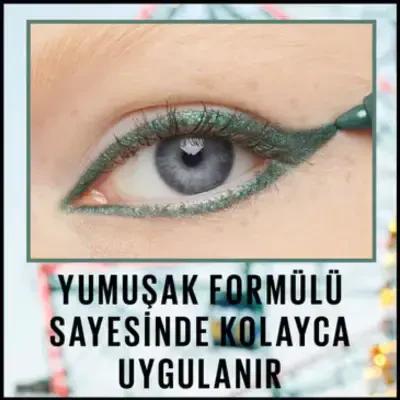 Maybelline New York Tattoo Liner Gel Eyeliner - 817 Vivid Green, Waterproof, Long-Lasting, Easy Application