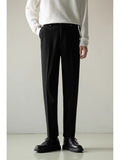 Mens Stylish Casual Straight-leg Suit Pants