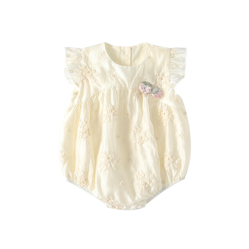 Round neck baby jumpsuit