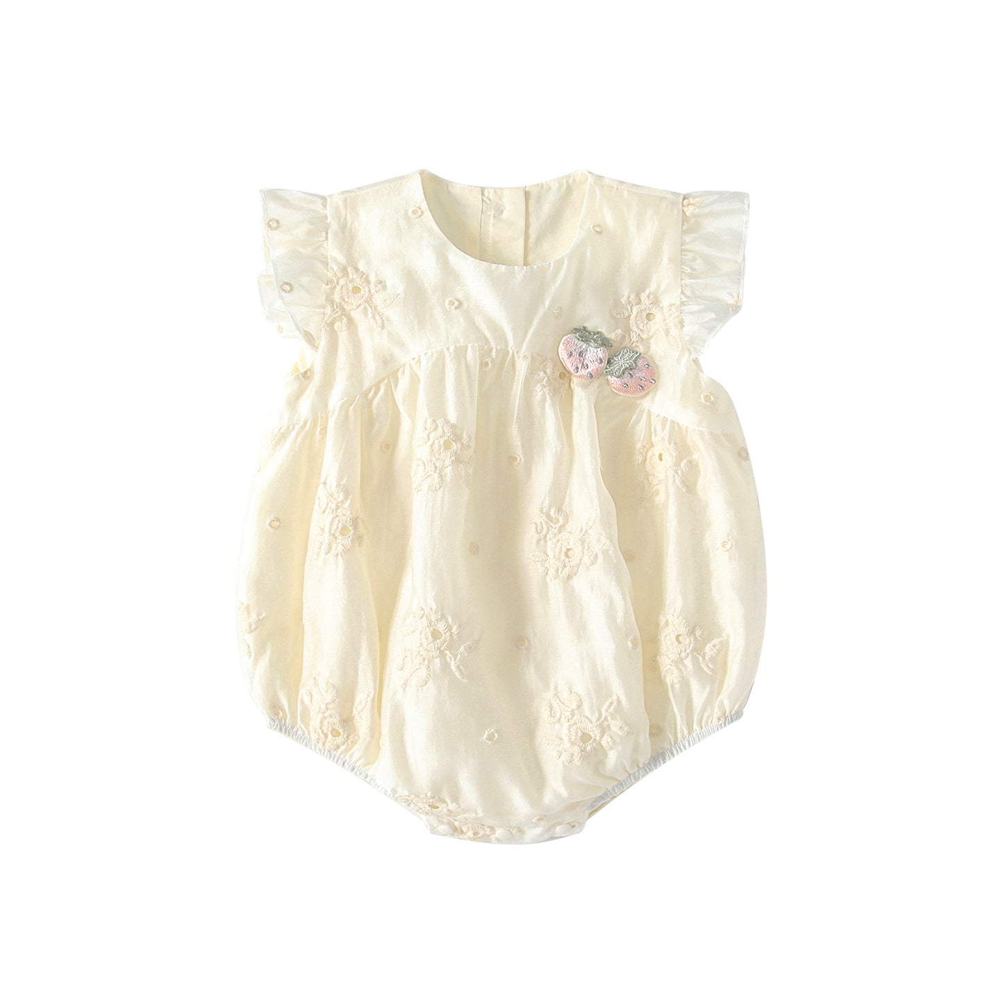 Round neck baby jumpsuit