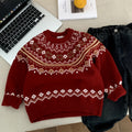 Red sweater for children and baby girls