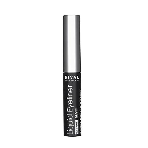 Rival de Loop Liquid Eyeliner - Intense Black Matte Finish for Precise Eye Makeup - Black Eyeliner for Women