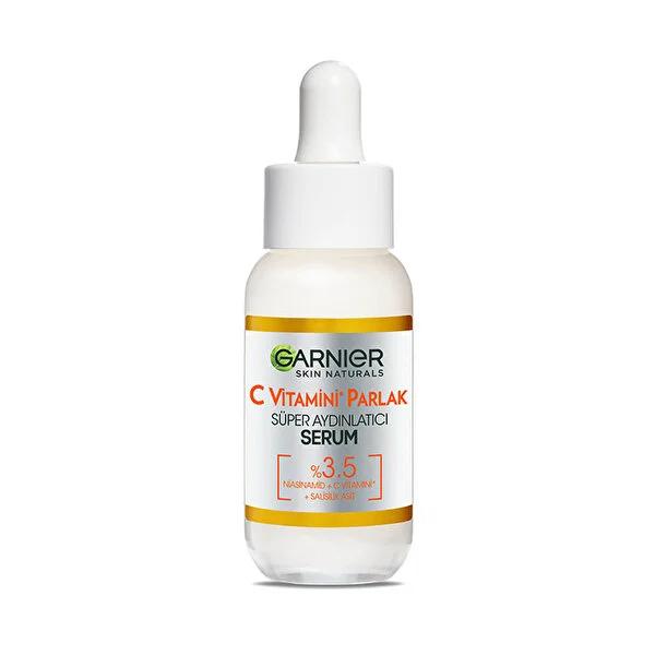 Garnier C Vitamin Brightening Serum - Face Brightening & Dark Spot Corrector with Niacinamide & Vitamin C, 30ml