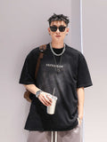 Gradient Washed Fashion Couple T-shirt