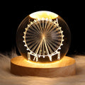 LED Galaxy Crystal Ball 3D Moon Lamp