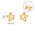 18K Gold-plated Copper Hollow-out Flower Earrings