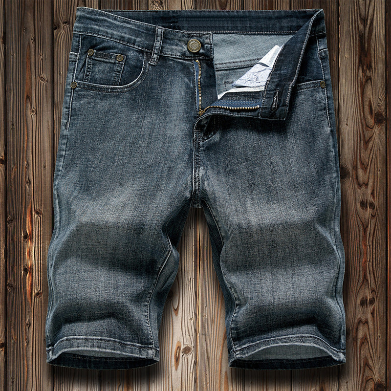 Summer Stretch Denim Shorts Mens Capri Pants
