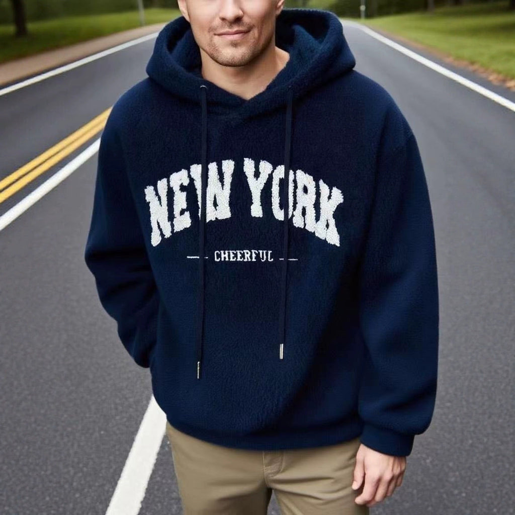 Casual Sporty Hooded Sweatshirt With Drawstring