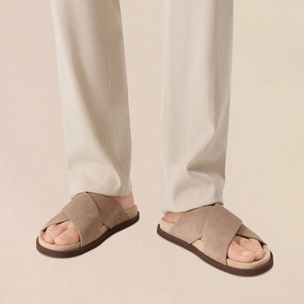 Mens Breathable Thick-soled Beach Flip-flops