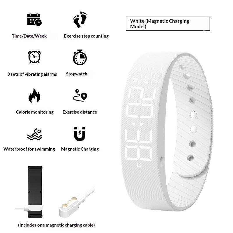 Smart Sports Watch For Men And Women Waterproof With Timing Function Silent Vibration Alarm And An Electronic Wristband