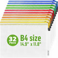 32 Pack Large Mesh Zipper Pouch B4 12x15in Game Bags for Puzzle and Toy Storage Bags Board Game Storage Zip Plastic Mesh Bags for Toys & Playroom Organization and Storage Zippered Pouches Folder