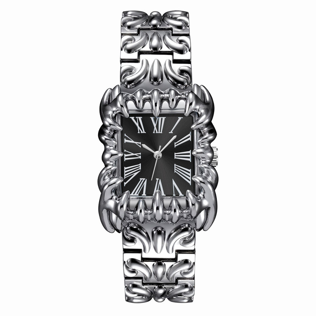 European And American Style Retro Personalized Embossed Irregular Shaped Pointed Claw Mens Watch