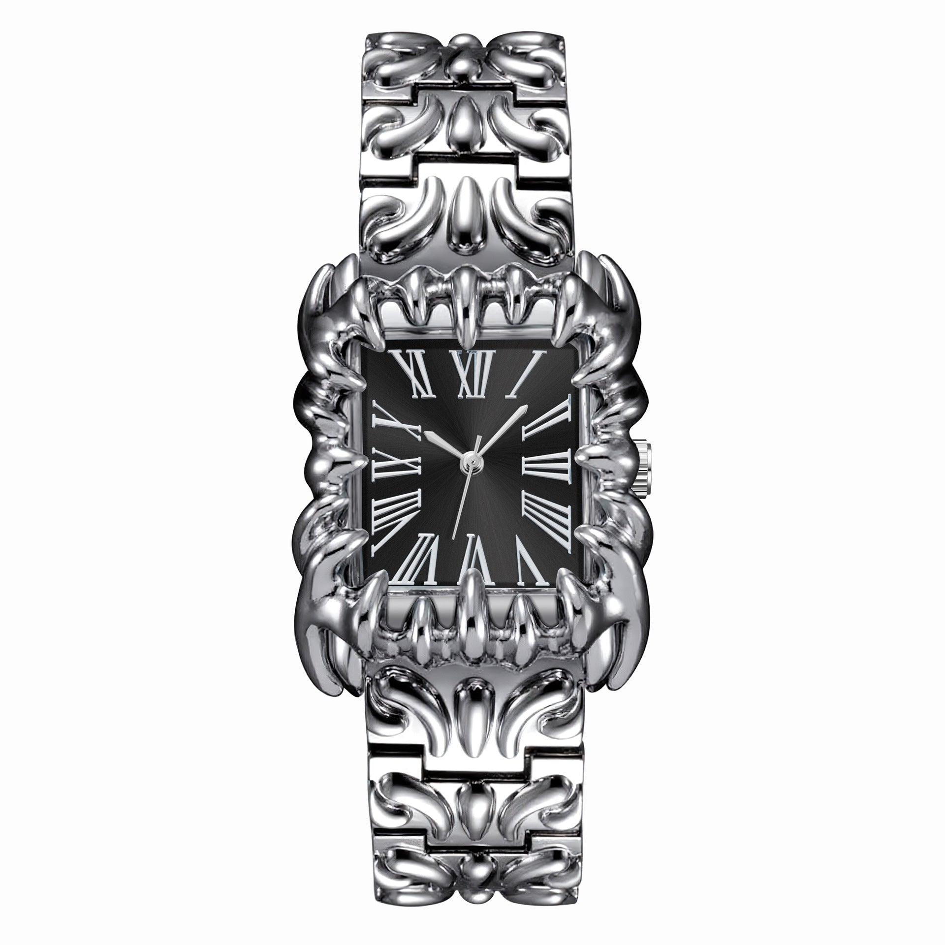 European And American Style Retro Personalized Embossed Irregular Shaped Pointed Claw Mens Watch