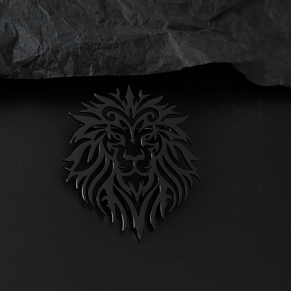 Retro Hollowed-Out Lion Brooch Accessory