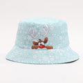 European And American Digital-print Bell-shaped Reindeer Bucket Hat