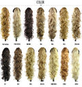 US EU Female Wig Chemical Fiber Ponytail Clip Long Curly