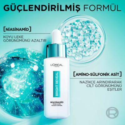 Loreal Paris Bright Reveal Niacinamide Dark Spot Serum - Anti-dark Spot, Non-comedogenic Skincare for Hyperpigmentation