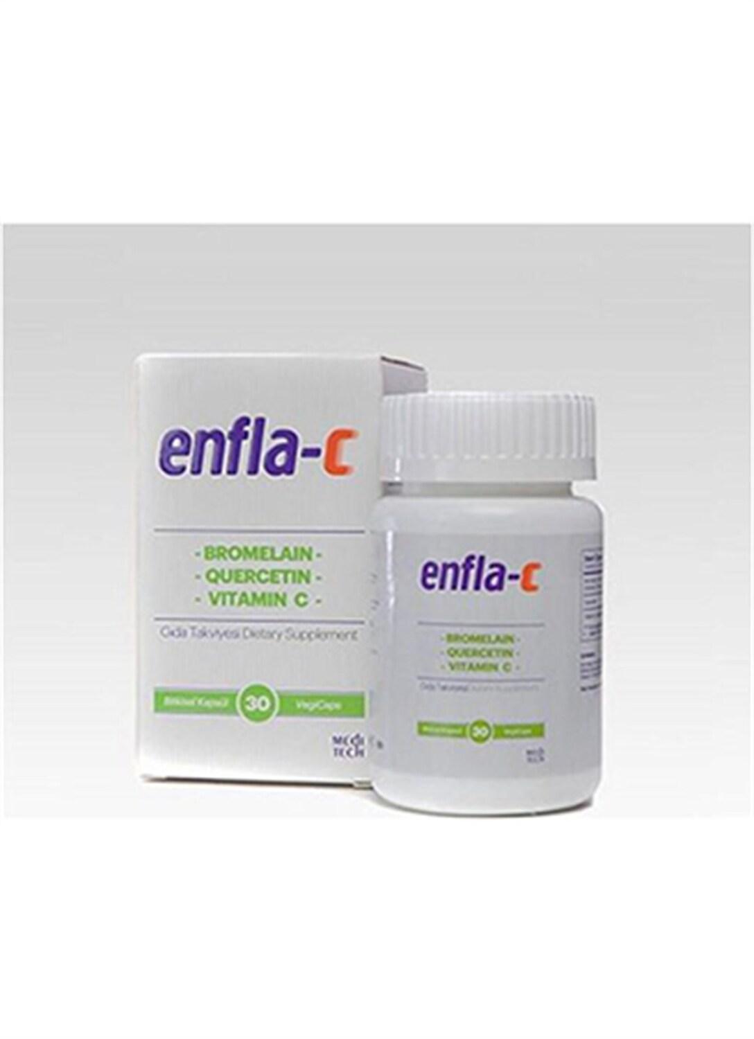Enfla-C Dietary Supplement - Bromelain Vitamin C Quercetin Capsules for Immune Support