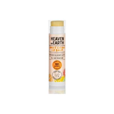 Heaven on Earth Sweet Citrus Lip Balm: 100% Natural & Organic for Dry Lips, Adds a Subtle Tint - Moisturizing Coconut & Jojoba Oil