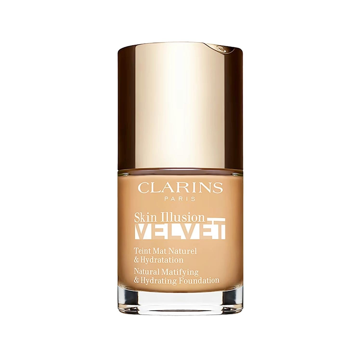 Clarins Skin Illusion Velvet: Lightweight Nude Liquid Foundation for Natural Finish (105N Nude, 30ml)