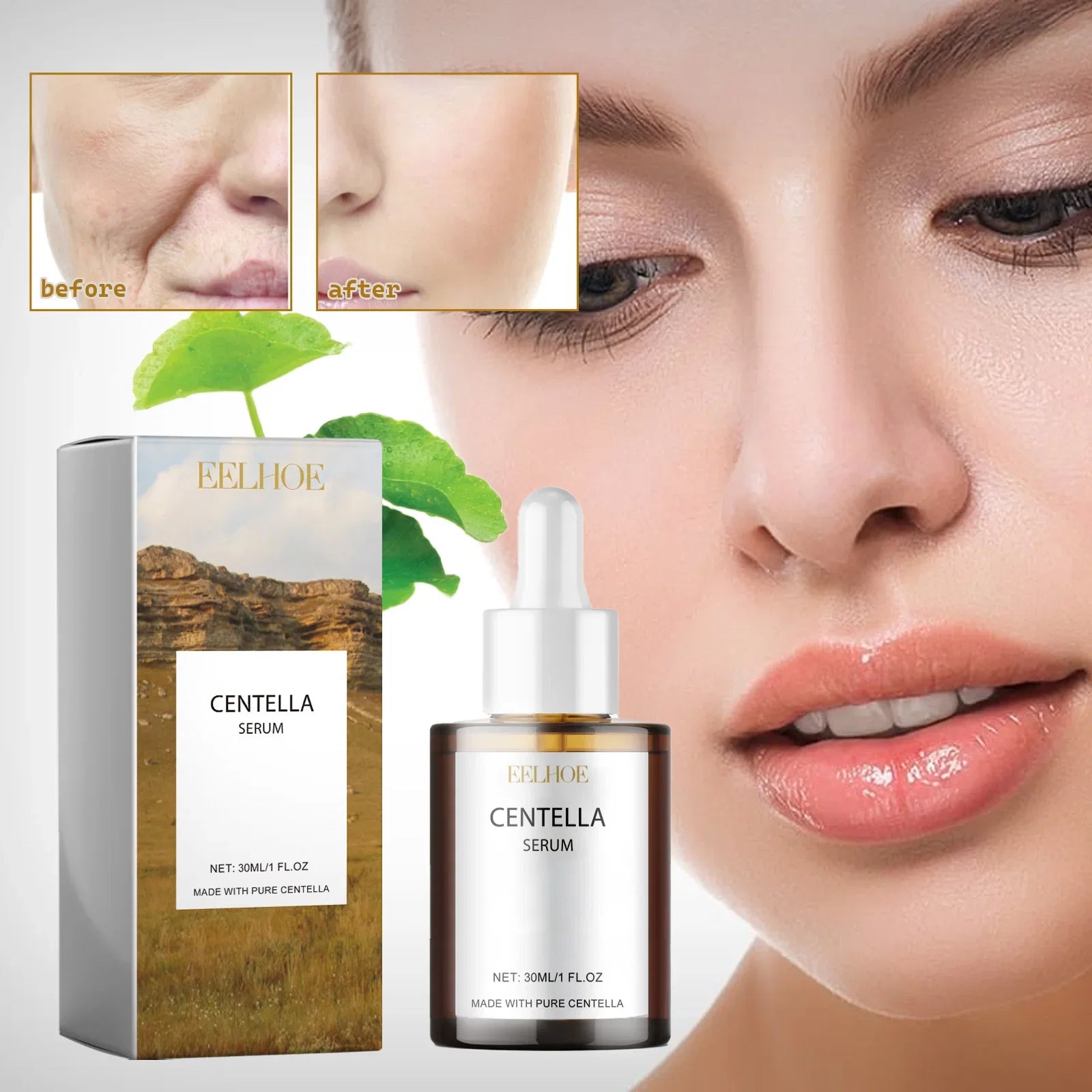 Centella Asiatica Skin Serum - Deep Moisturize & Replenish Care Essence Improve Skin Health Relieve Dry & Discomfort