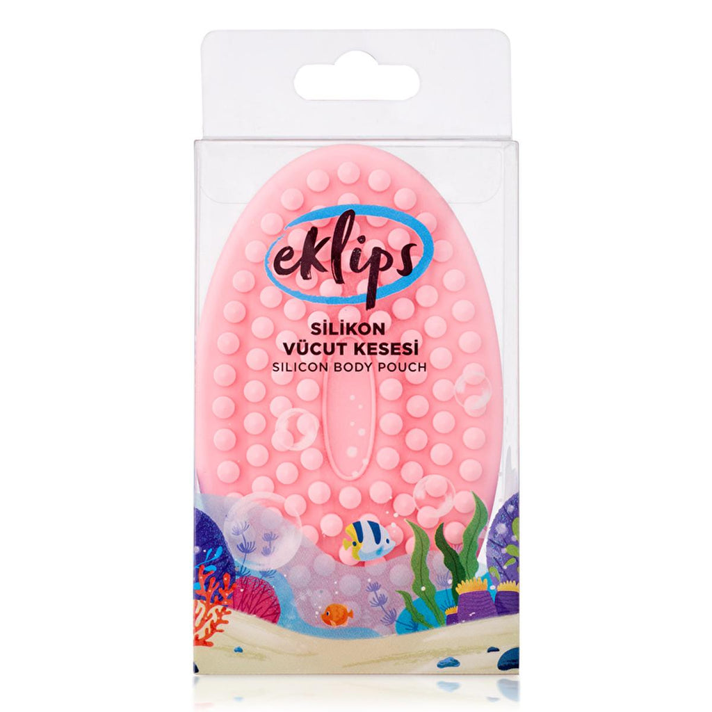 Eklips Silicone Body Scrubber - Dual Sided Exfoliating Brush for Cleansing and Scalp Massage - Healthier Skin & Relaxation