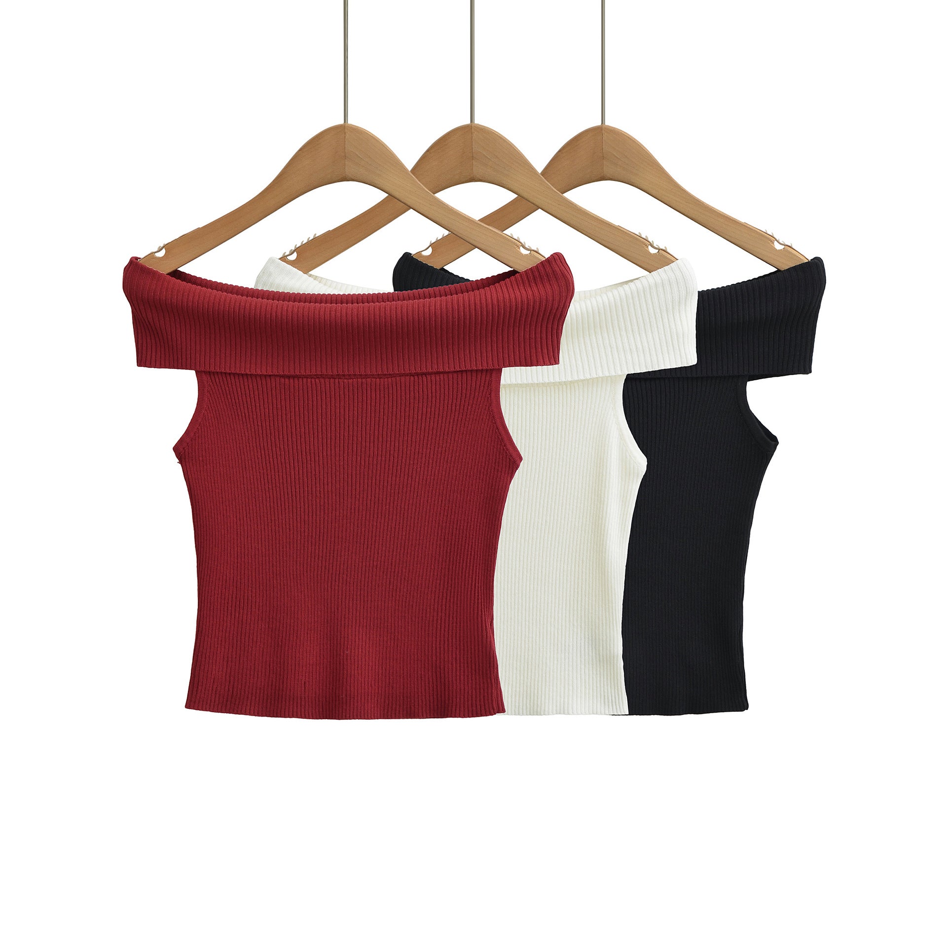 Flip up one shoulder top