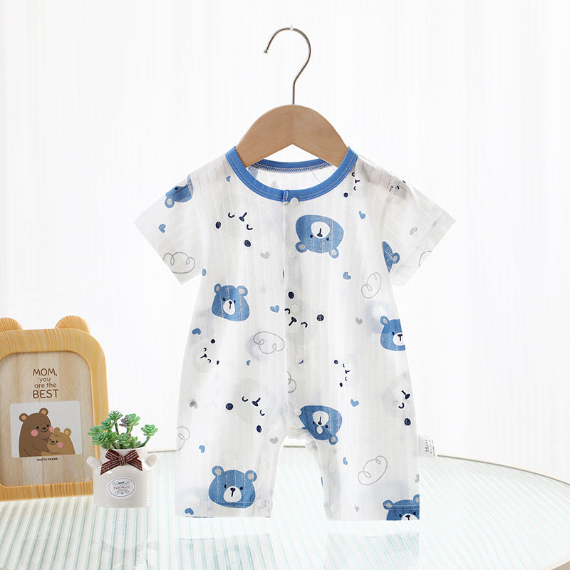 Baby short sleeved jumpsuit baby pajamas home clothes children's clothing