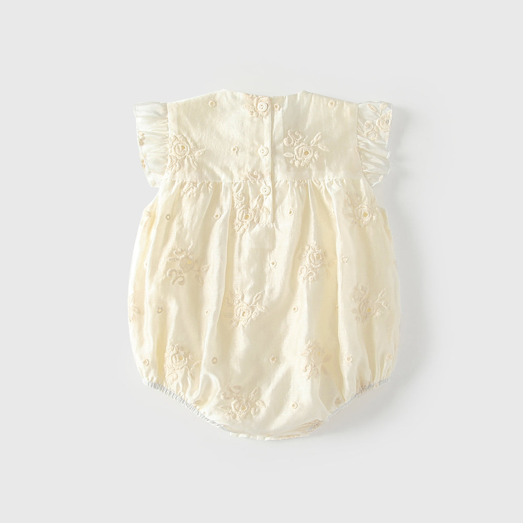 Round neck baby jumpsuit
