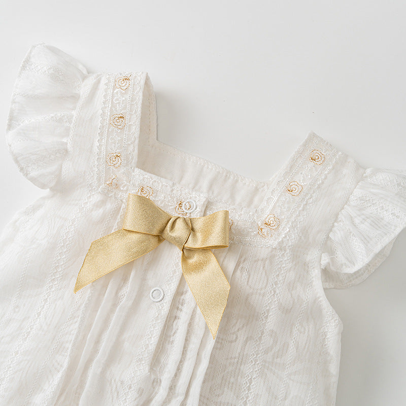 Short sleeved jumpsuit baby clothes