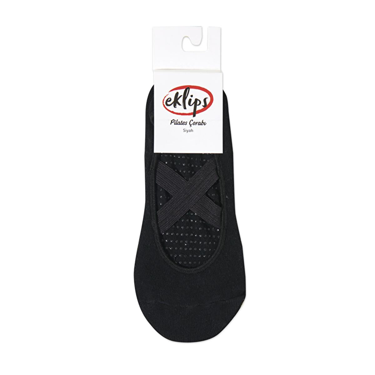 Eklips Black Pilates Socks for Fitness Enthusiasts - Non-Slip, Comfortable Workout Socks for Women and Men