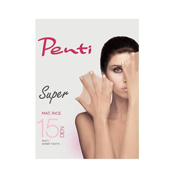 Penti 15 Denier Matte Finish Polyamide Tights with Reinforced Toe - Comfortable and Durable Hosiery