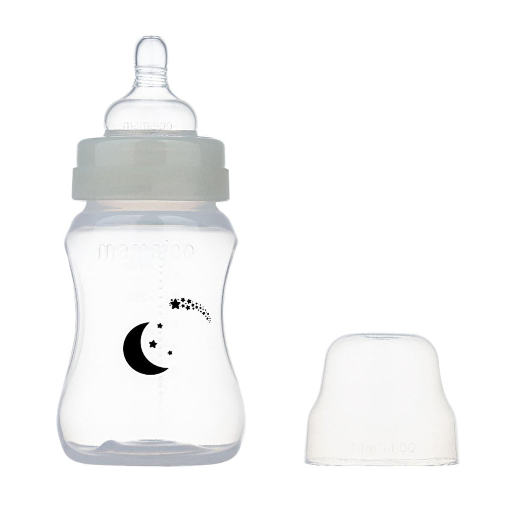 Mamajoo Night & Day Baby Bottle 270ml: Anti-Colic, BPA-Free, Glow-in-the-Dark - Perfect Infant Feeding for Colic Relief and Easy Nighttime Use