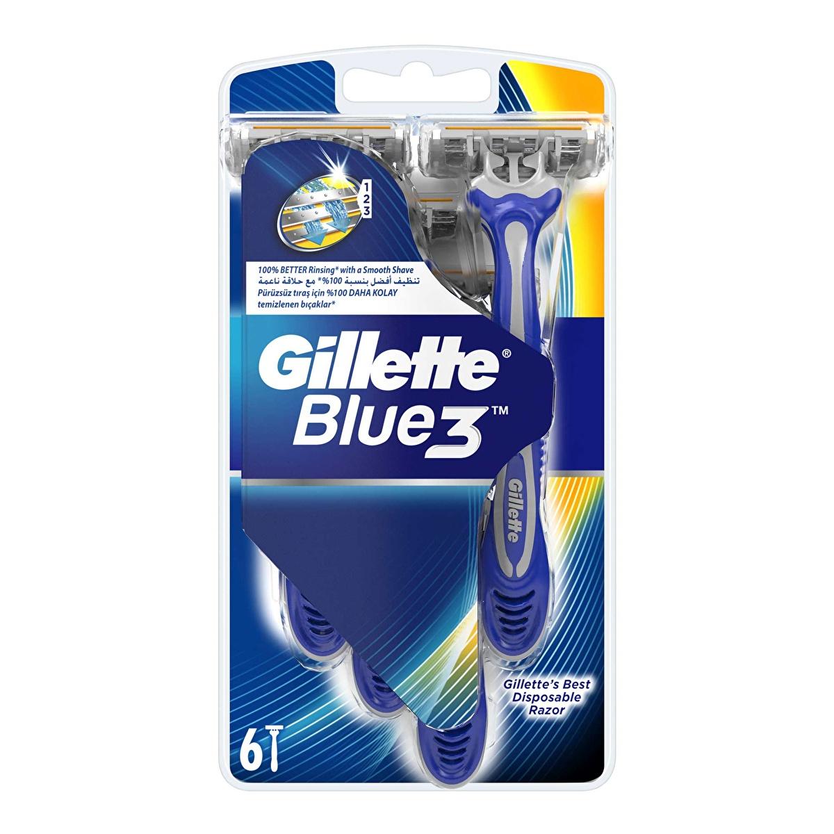 Gillette Blue3 Disposable Razor for Men - Comfort Shaving with 3 Chrome-Coated Blades