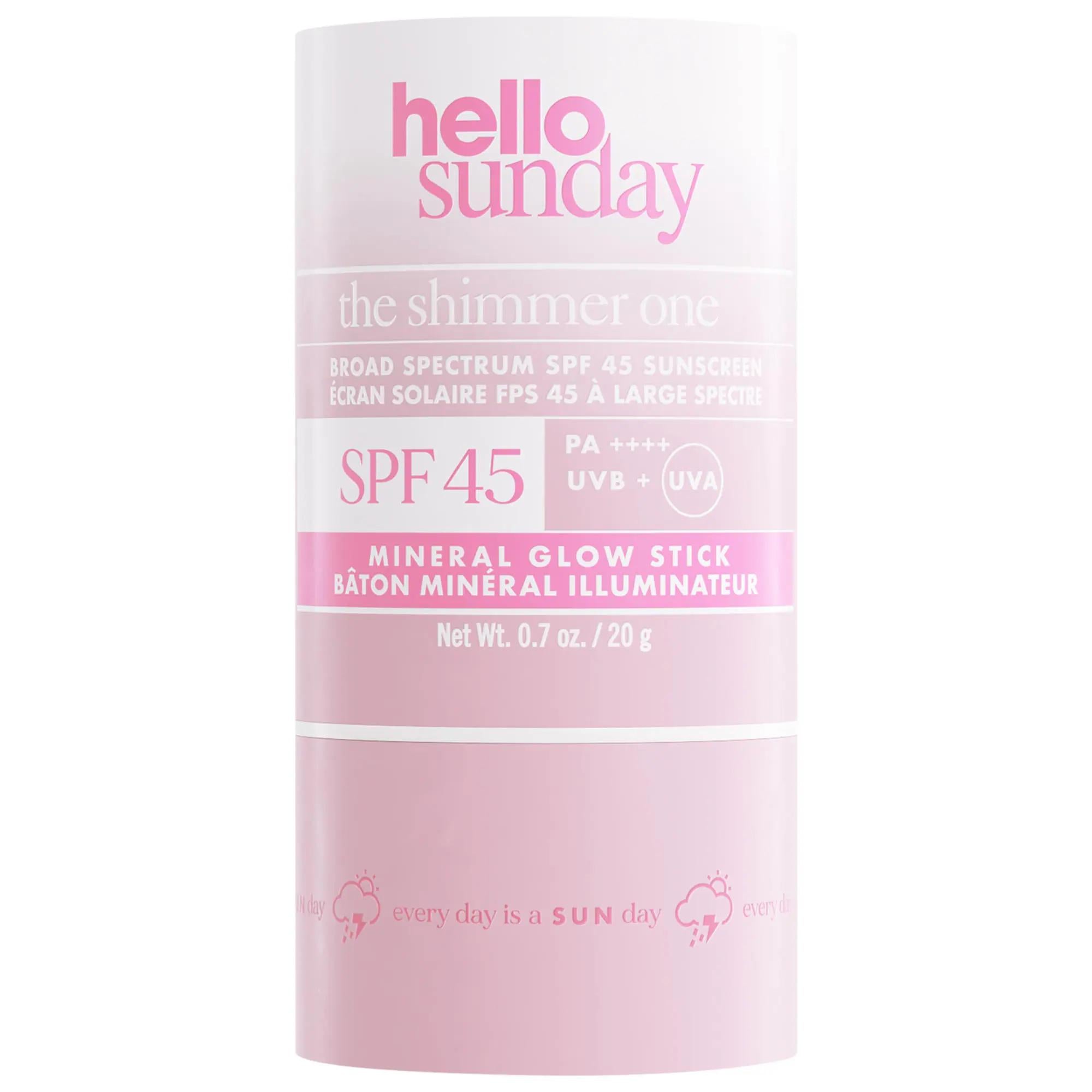 The Shimmer One Mineral Sunscreen Stick SPF 45 - Hyaluronic Acid, Cruelty-Free & Recyclable Packaging
