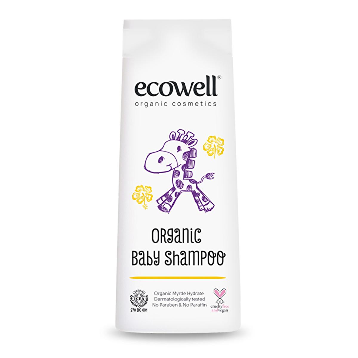 Ecowell Organic Baby Shampoo & Body Wash - Gentle, Paraben-Free, Vegan Certified - 10.14 fl oz