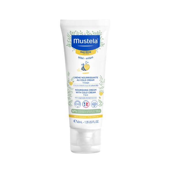 Mustela Nourishing Face Cream with Cold Cream - Natural Skincare for Dry Skin, 1.35 fl oz
